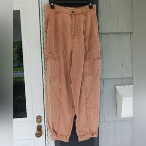 Urban Outfitters Size 6 Boho Women's Cargo Loose Fit Slouchy Pants Orange
